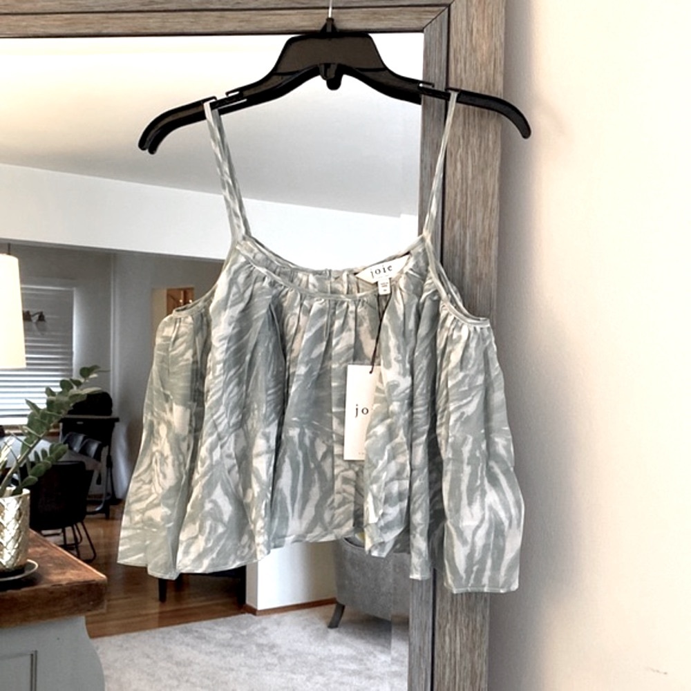 Joie, XS, Ladoga crop tank, flowing light cotton, washed sage color, NWT!!
